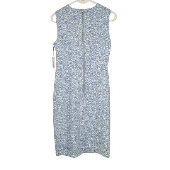 NWT Calvin Klein Blue and White Pencil Dress Size 6 - Picture 2 of 4